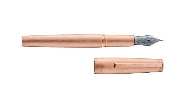 Jacques Herbin Clipper Brushed Pink Gold PGT Fountain pen - Vulpen
